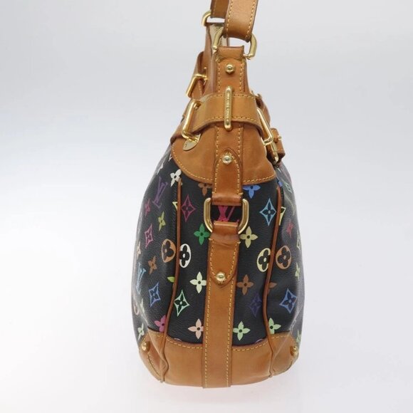 LOUIS VUITTON Monogram Multicolor Greta Shoulder Bag Black - Picture 4 of 16